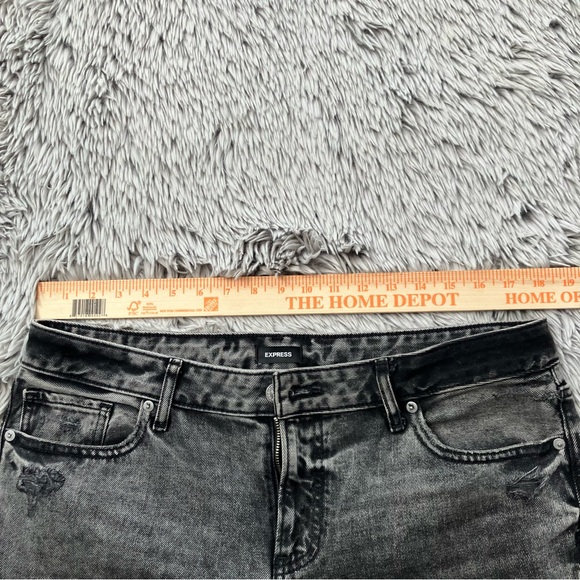 Express size 12P Jeans Black Distressed Ankle Boot - Picture 5 of 12